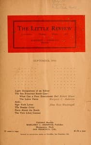 The Little Review, September 1916 (Vol. 3, No. 6) book cover