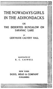 The Nowadays Girls in the Adirondacks book cover